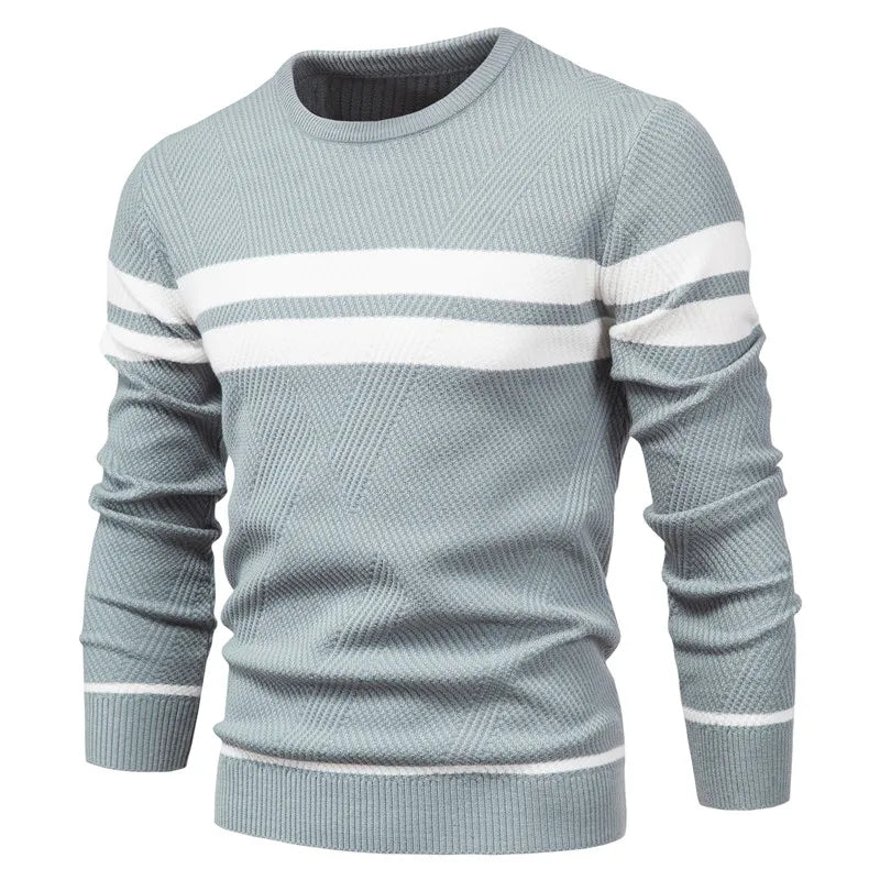 Striped sweater for men in winter