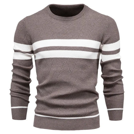 Striped sweater for men in winter