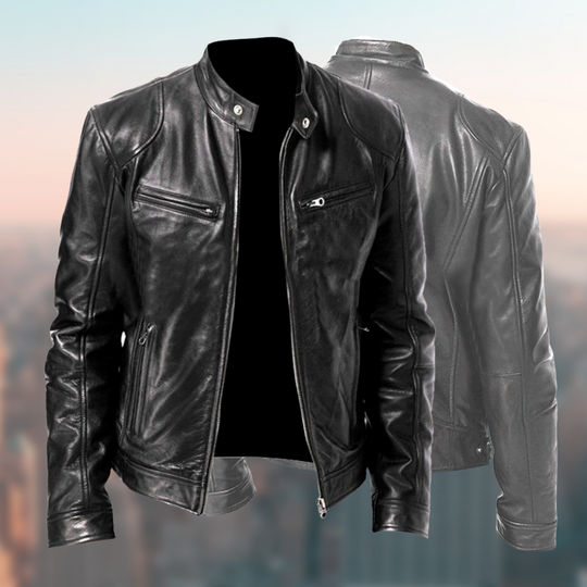 retro leather jacket for men