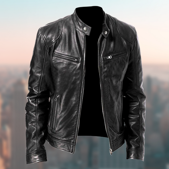 retro leather jacket for men