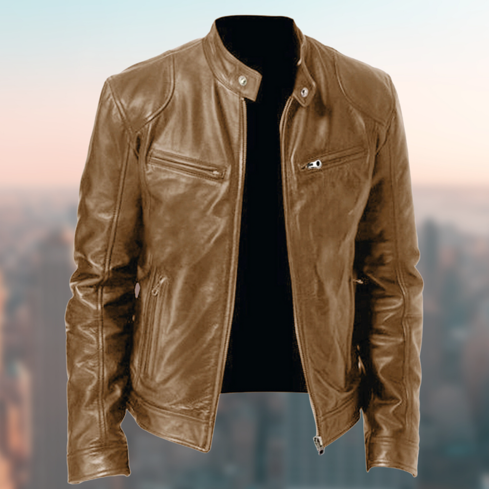 retro leather jacket for men