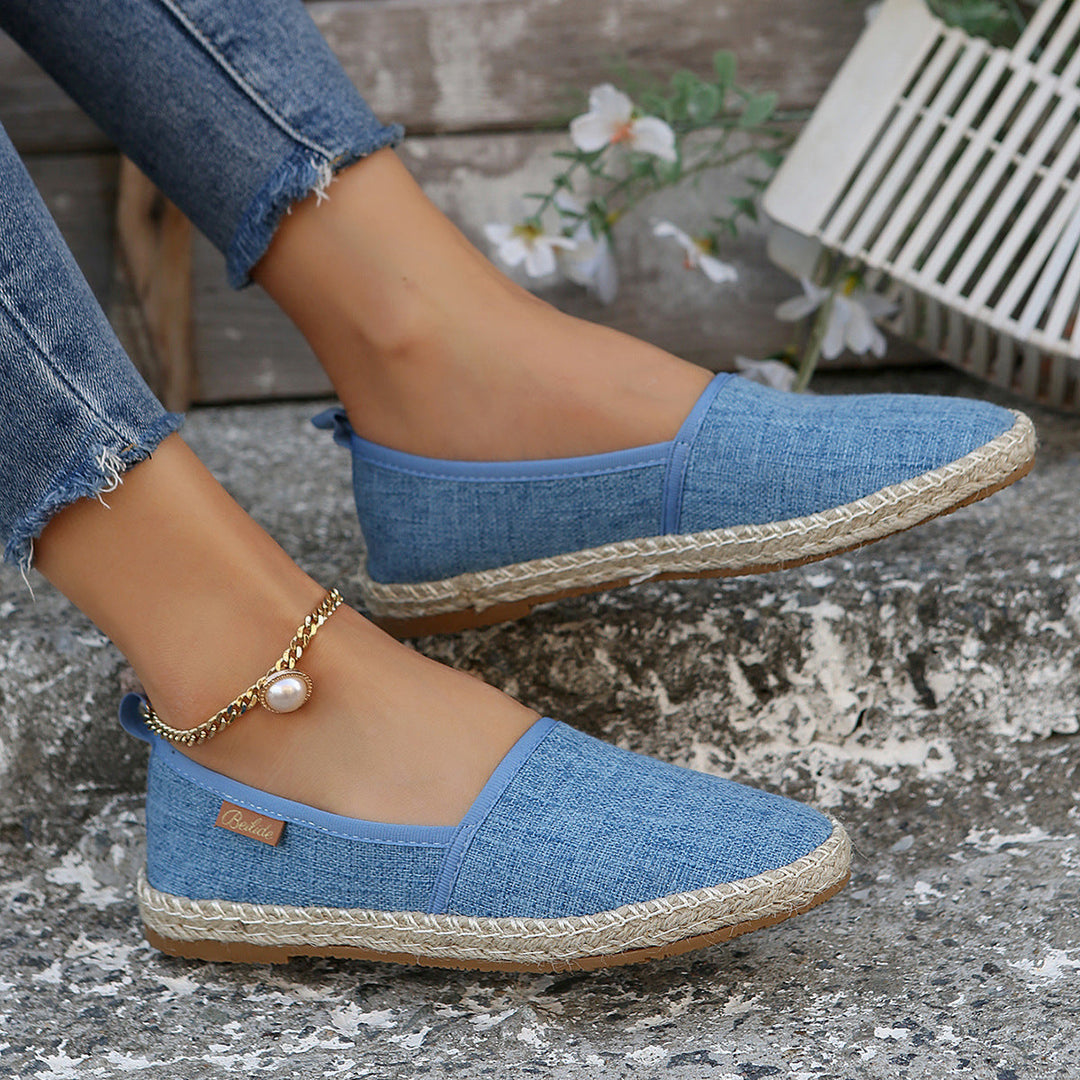 Flache Espadrilles aus Segeltuch