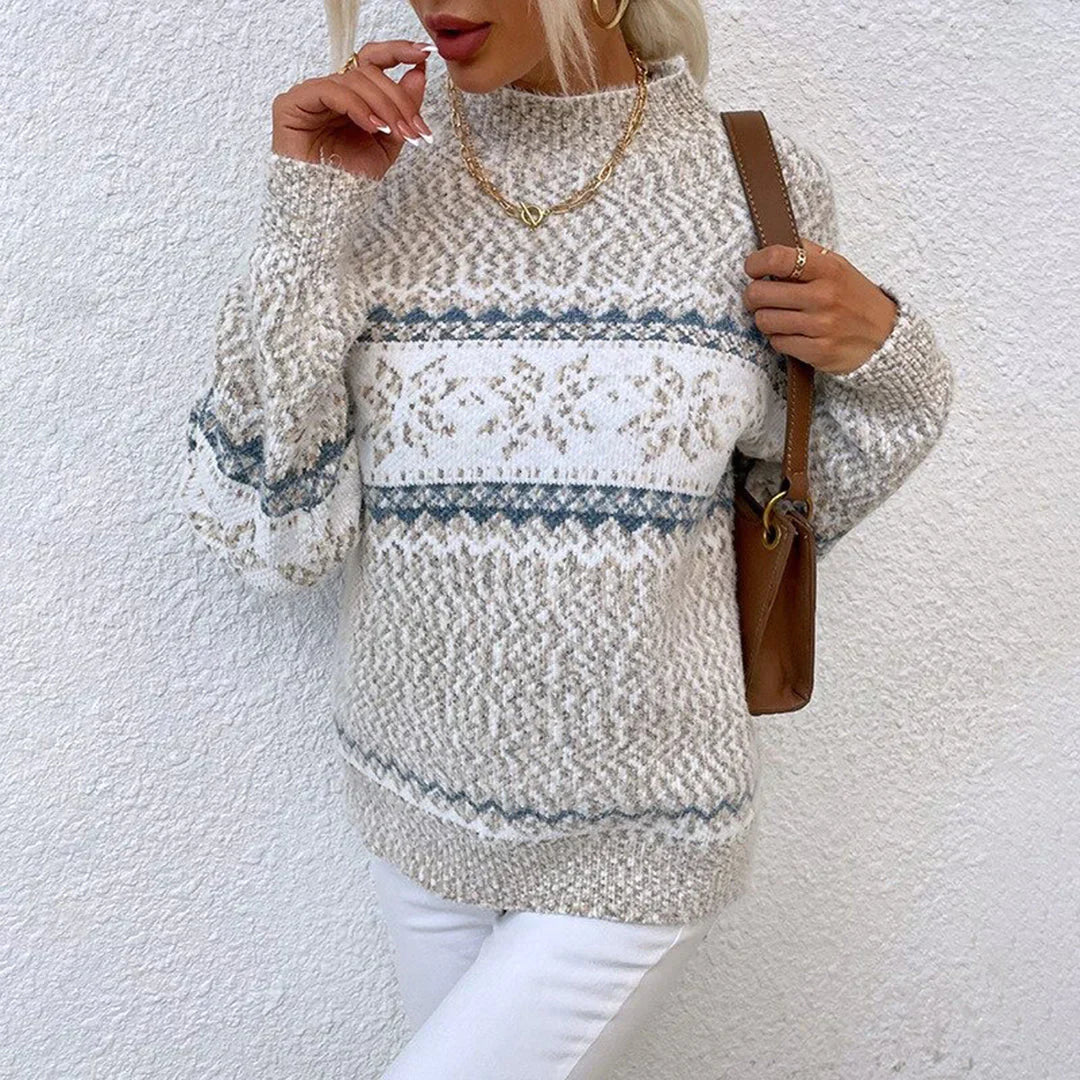 Strickpullover mit Rollkragen