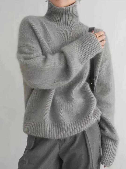 Women's knitted turtleneck sweater