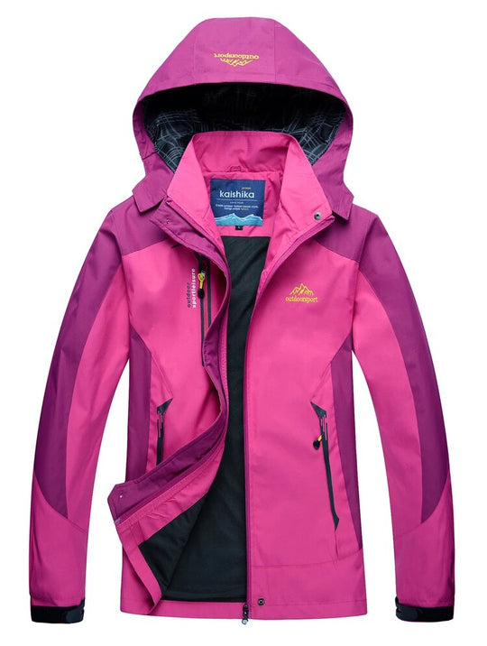 Outdoor-Windjacke mit Kapuze für Frauen