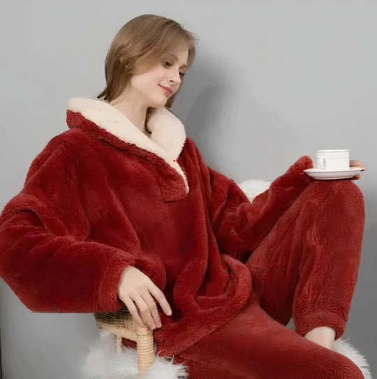 fleece pajama set