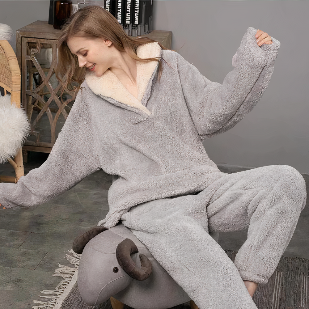 fleece pajama set