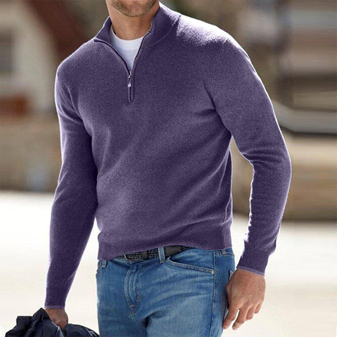 men's zip-up sweater