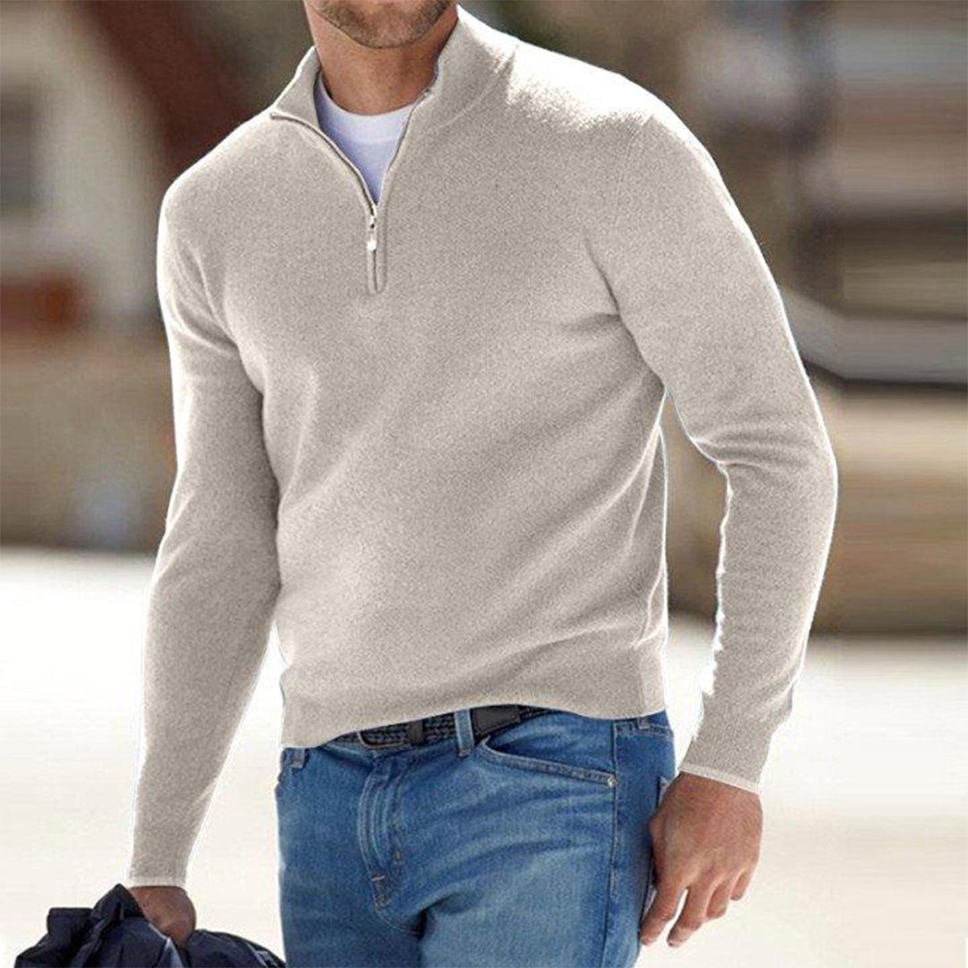 men's zip-up sweater