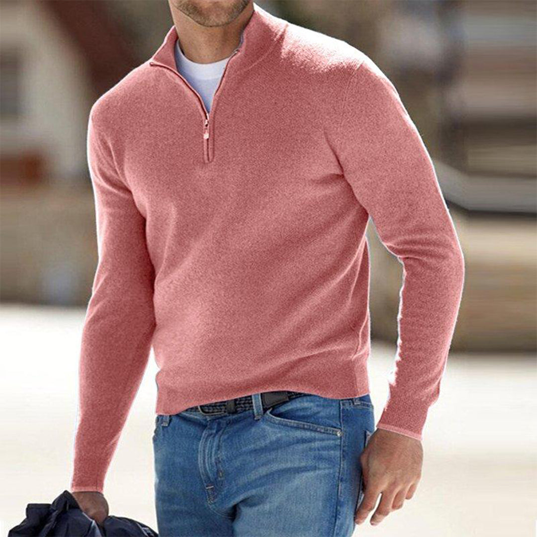 men's zip-up sweater