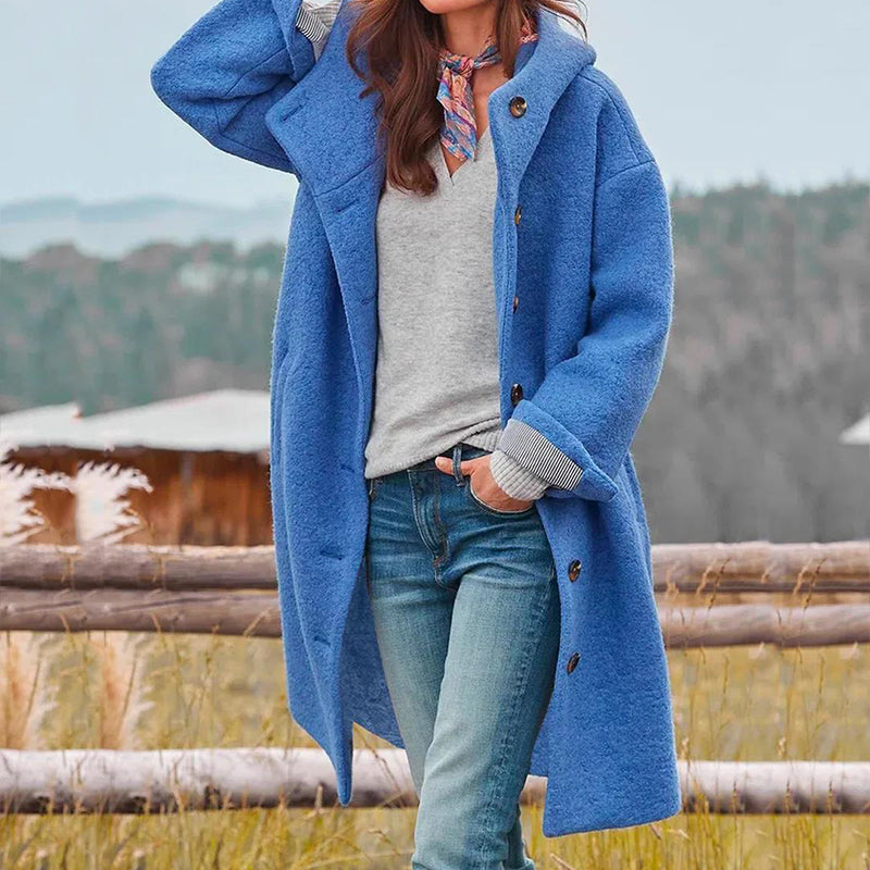 Thick Hooded Maxi Coat for Women