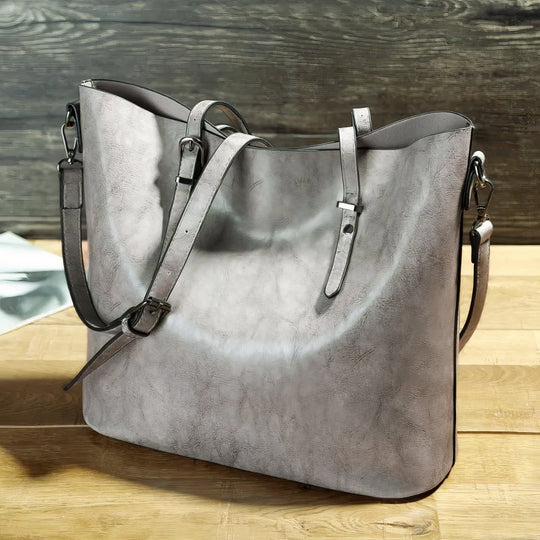 Classic women's leather shoulder bag