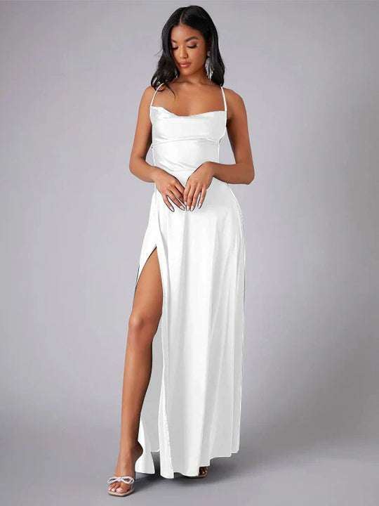 Elegant long backless dress for women