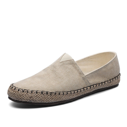 Espadrilles made of contrasting canvas