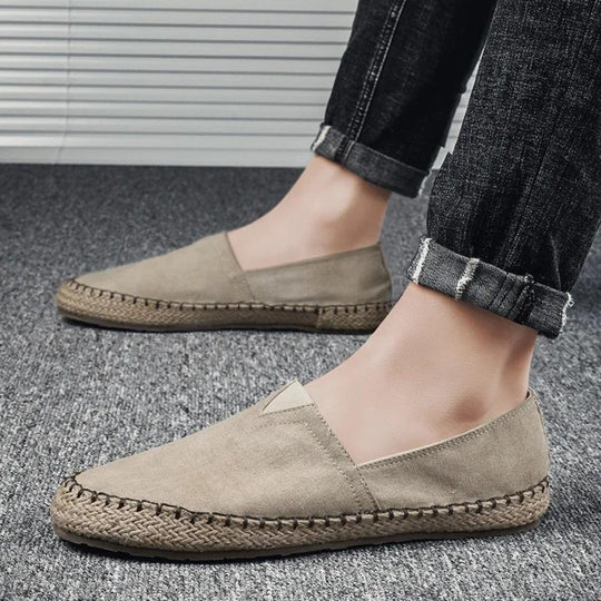 Espadrilles made of contrasting canvas