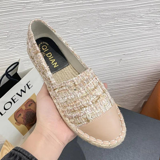 Flache Espadrilles aus Segeltuch für Frauen