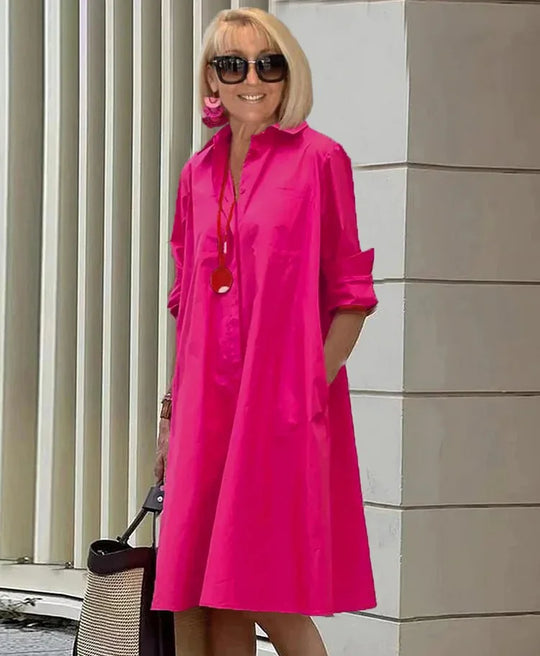 long-sleeved polo dress