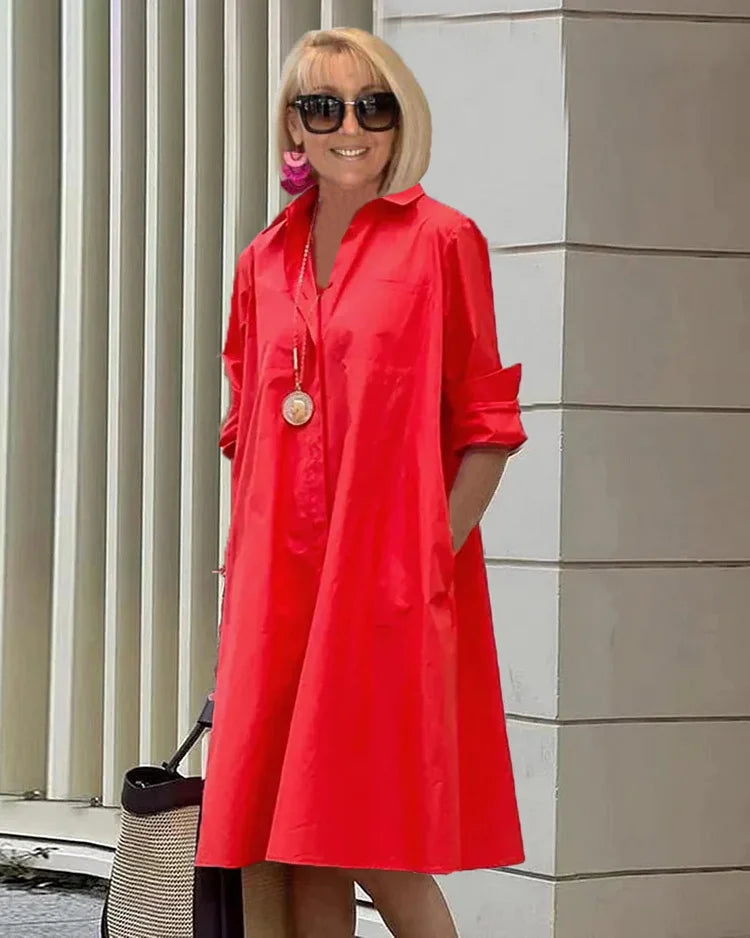 long-sleeved polo dress