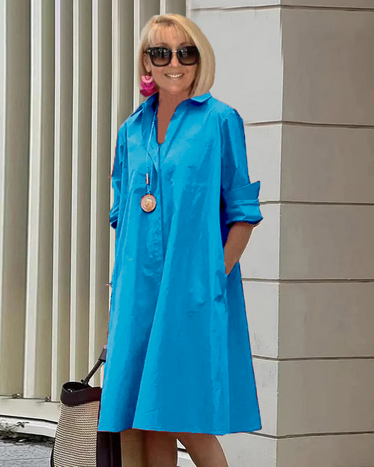 long-sleeved polo dress