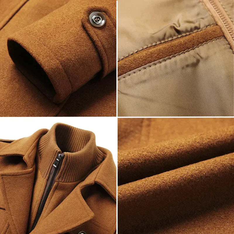 wool trench coat for men