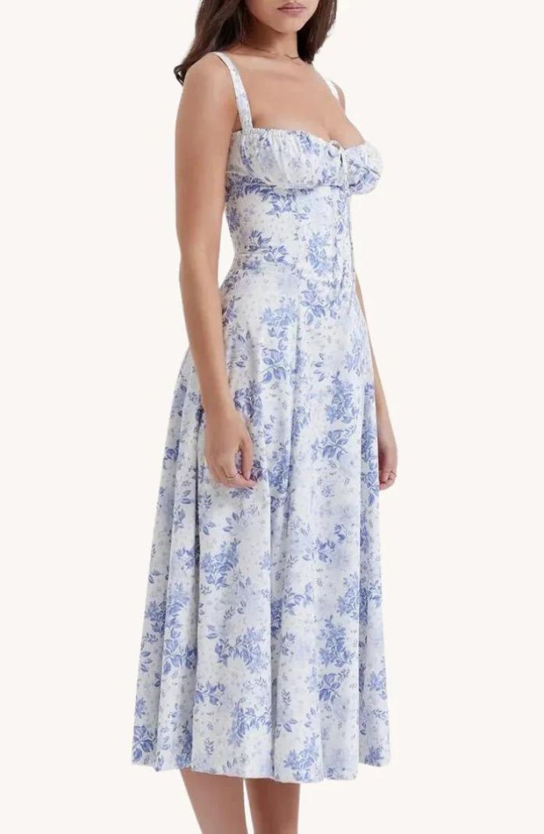 Midi Korsettkleid für Frauen