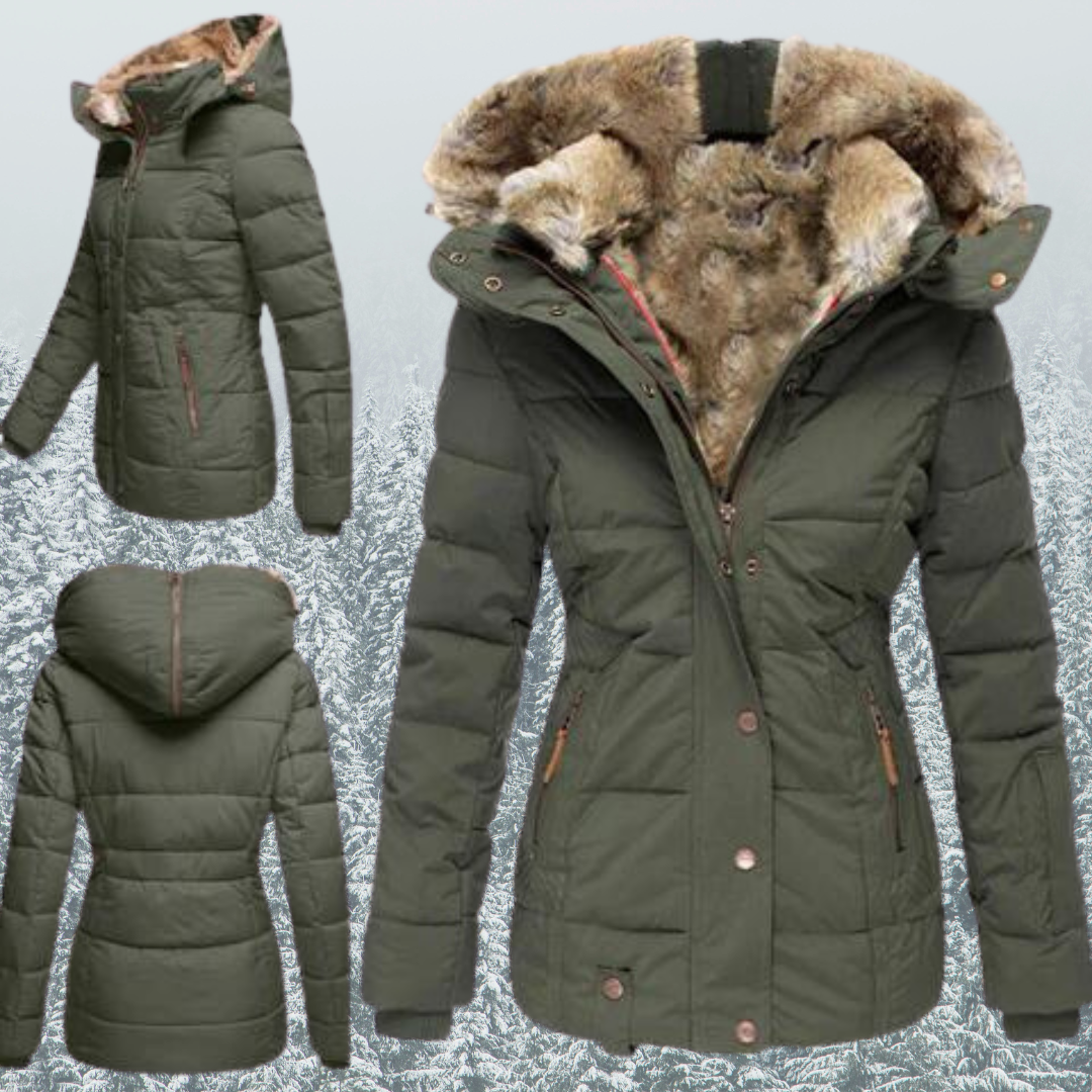 Women's Fur Collar Zipper Coat