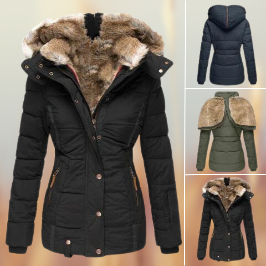 Women's Fur Collar Zipper Coat