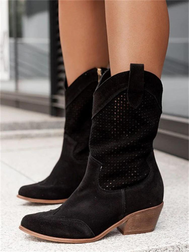 Breathable cowboy boots for women 