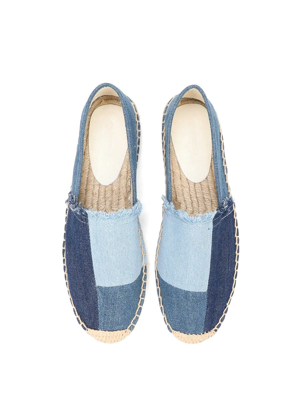 Espadrilles aus Denim-Patchwork