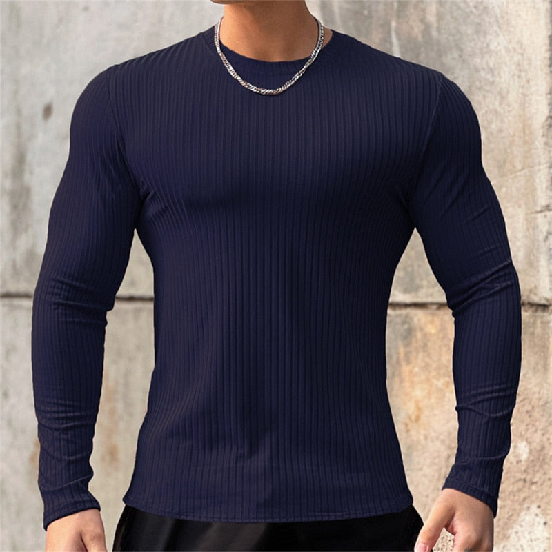 Thin striped sweater for men