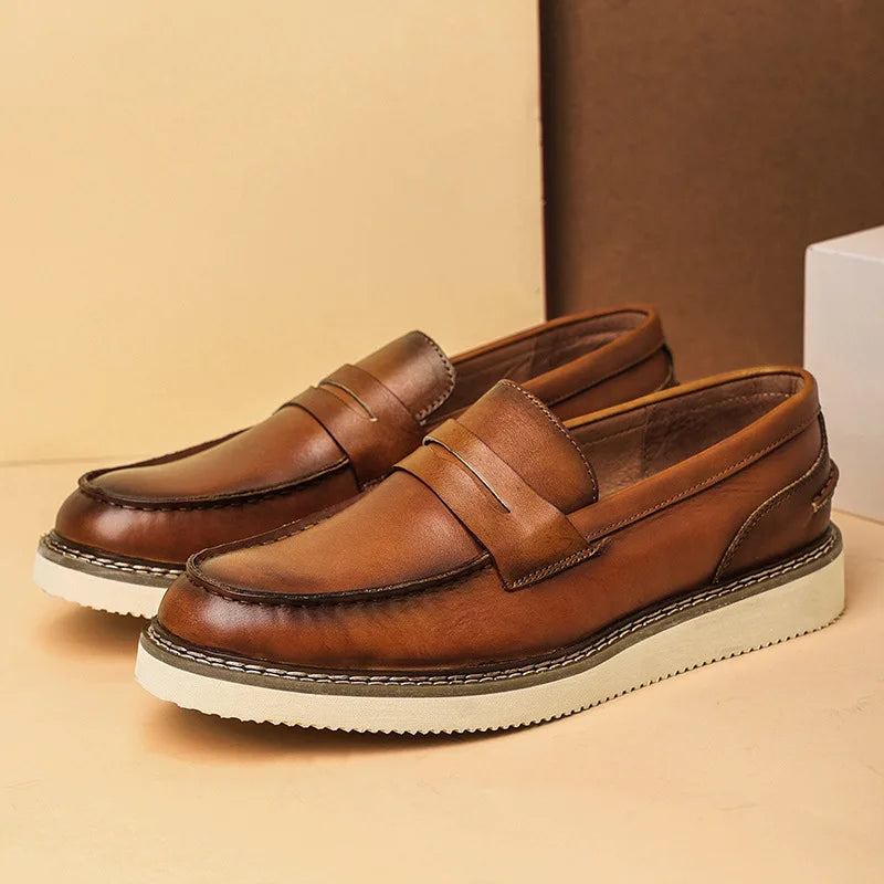 Loafer aus echtem Leder