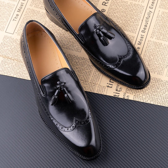 Handgefertigte Loafers mit Quaste