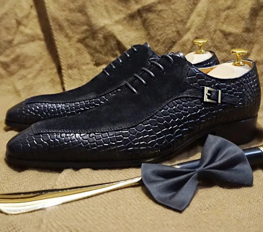 Crocodile Prints Leather Shoes for Men 