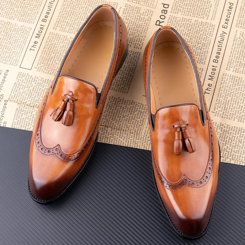 Handgefertigte Loafers mit Quaste