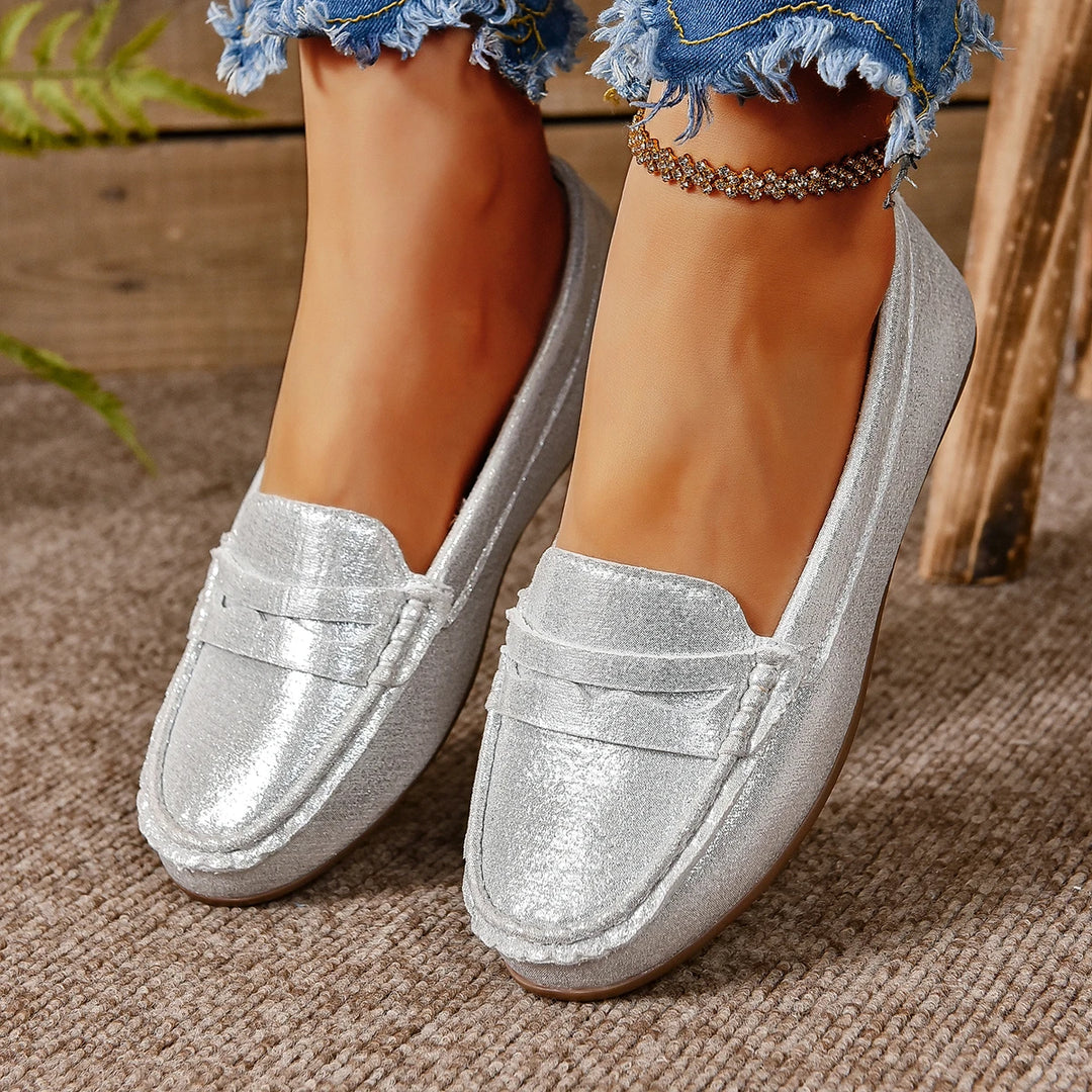 Shallow Loafers Damen Casual Wohnungen