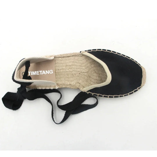 Espadrille-Flats aus Canvas für Frauen