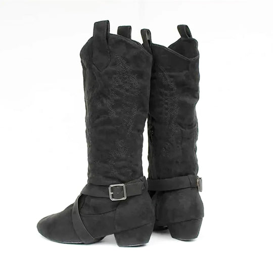 Western Style Suede Sole Line Boots