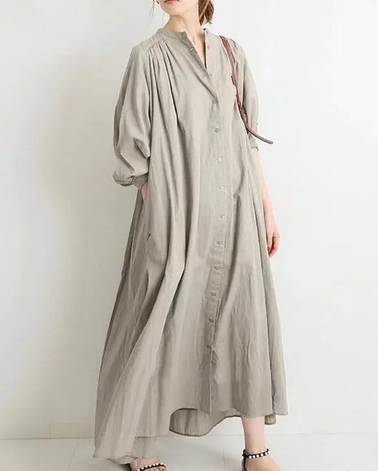 Plus Size Casual Shirt Dress for Women