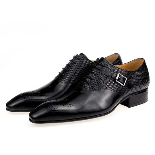 Men's Casual Oxford Business Leather Dress Shoes 