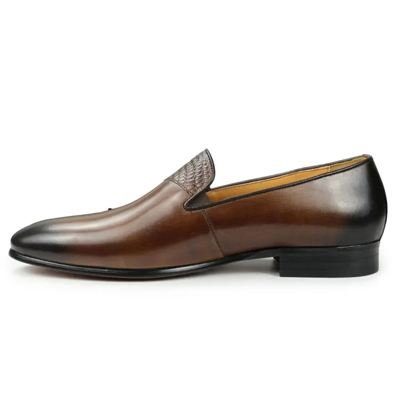 Handmade leather dress loafers 