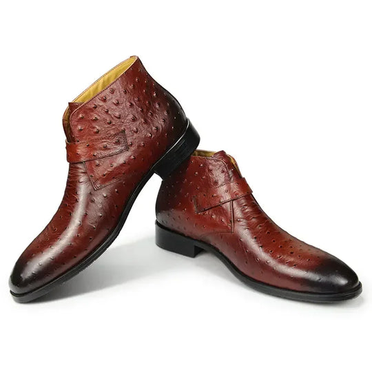 leather monk strap shoes for men 