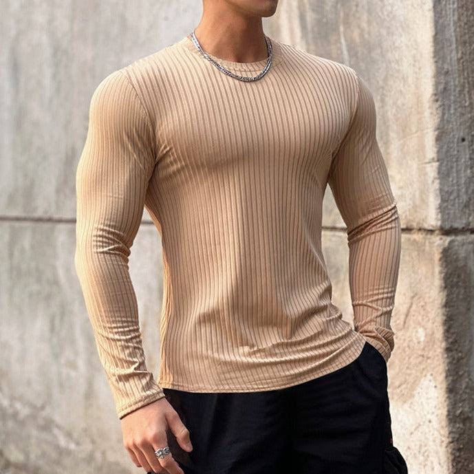 Thin striped sweater for men