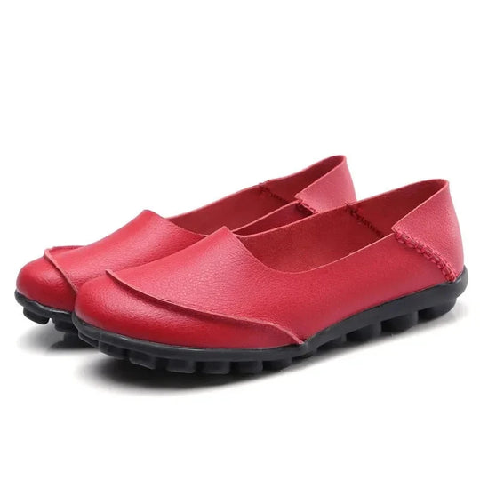 Echtes Leder Damen Casual Loafers