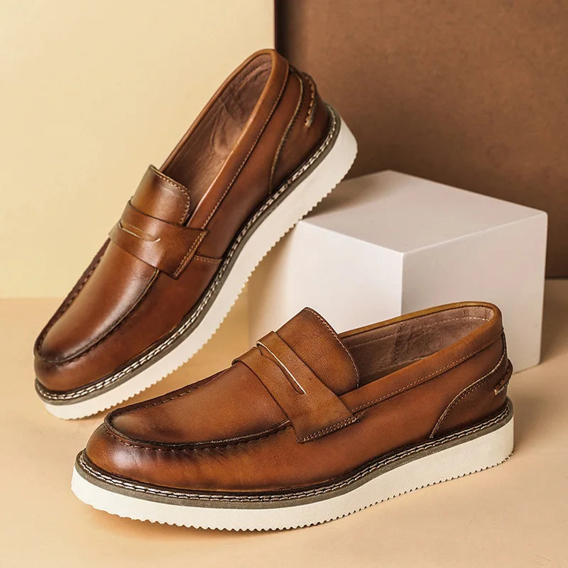 Loafer aus echtem Leder