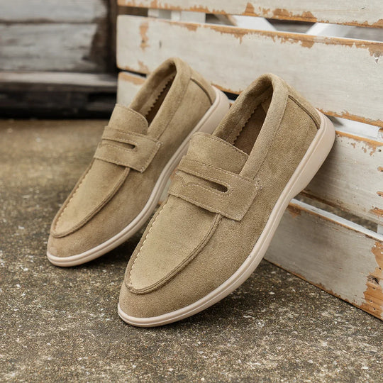 Flat suede loafers for women 