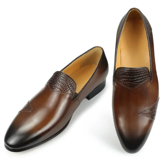 Handmade leather dress loafers 