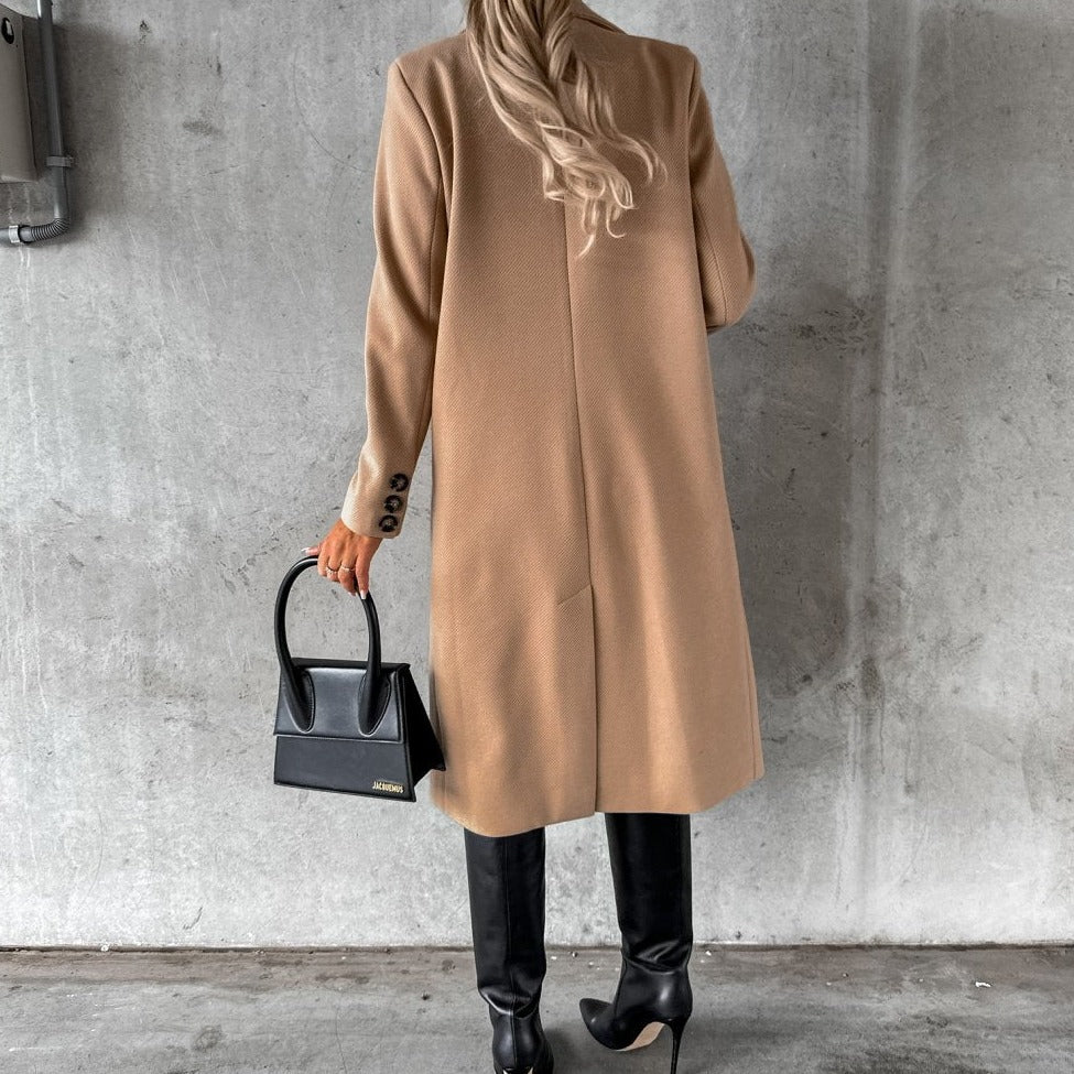 Lässiger warmer Damen-Winter-Trenchcoat