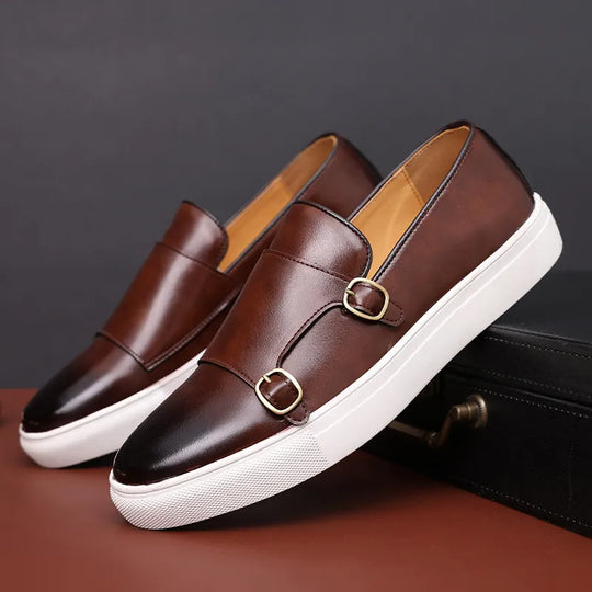 leather shoe with buckle