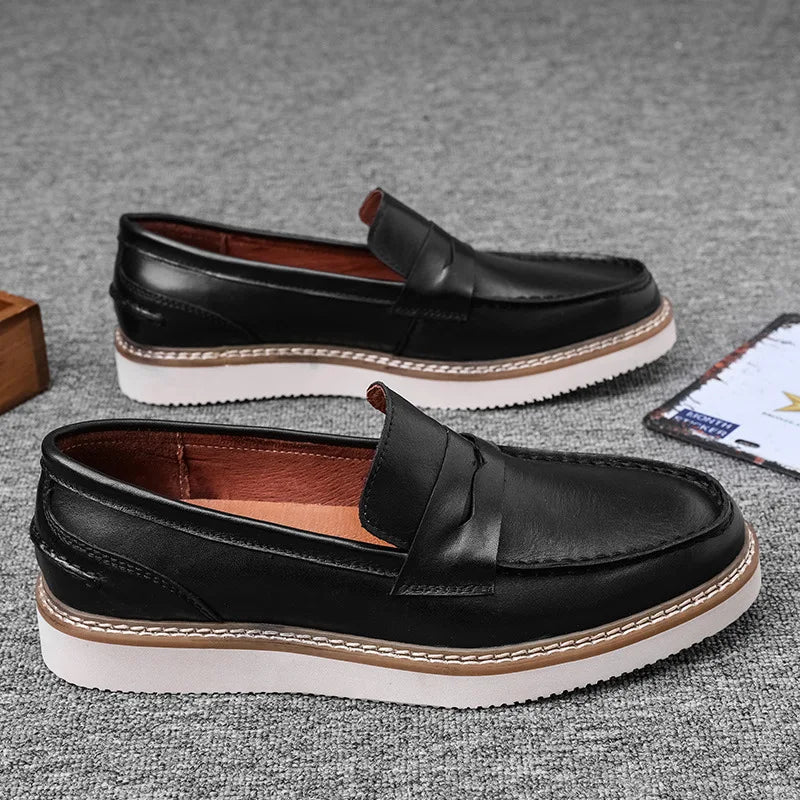 Loafer aus echtem Leder