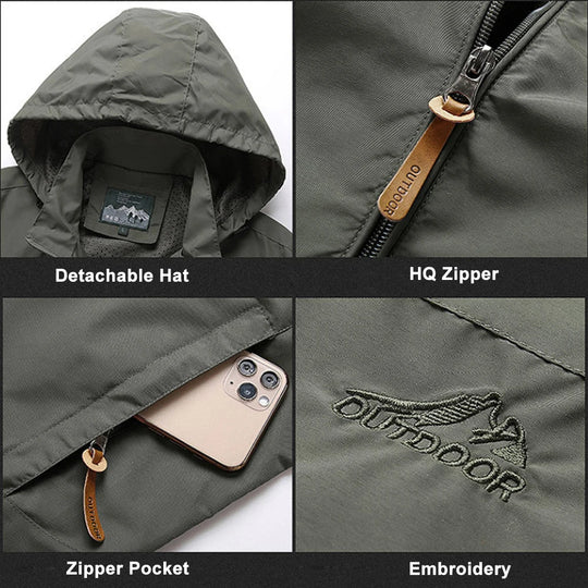 Tactical Waterproof Hooded Windbreaker für Männer